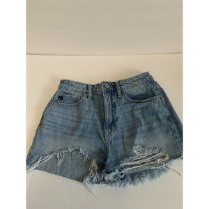 Kan Can Denim Distressed Shorts Size 26/5 Festival